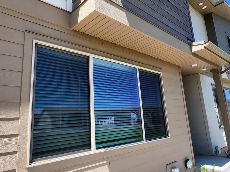 Spotless residential windows on a home after professional cleaning